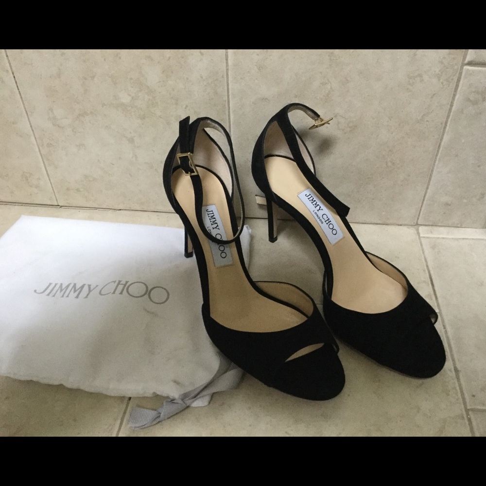 Jimmy Choo open toe heels 38 1/2